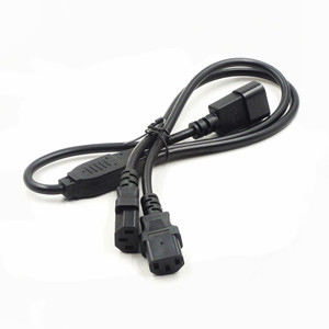 IEC C13 C14 1 to 2 Y Splitter Power Cord